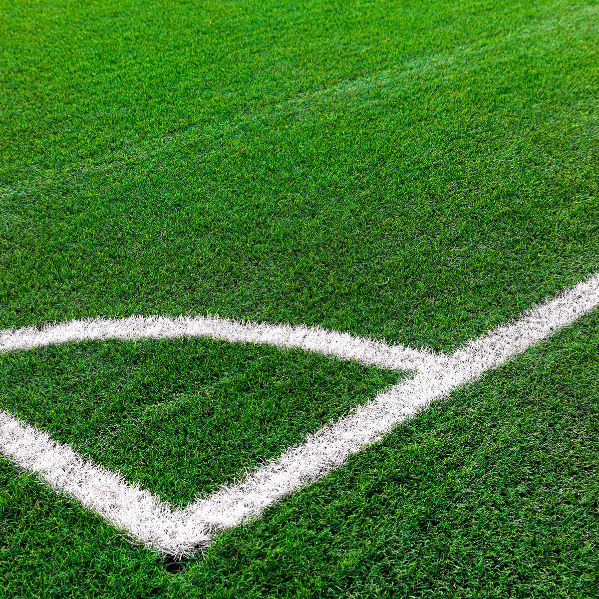 Corner of football pitch